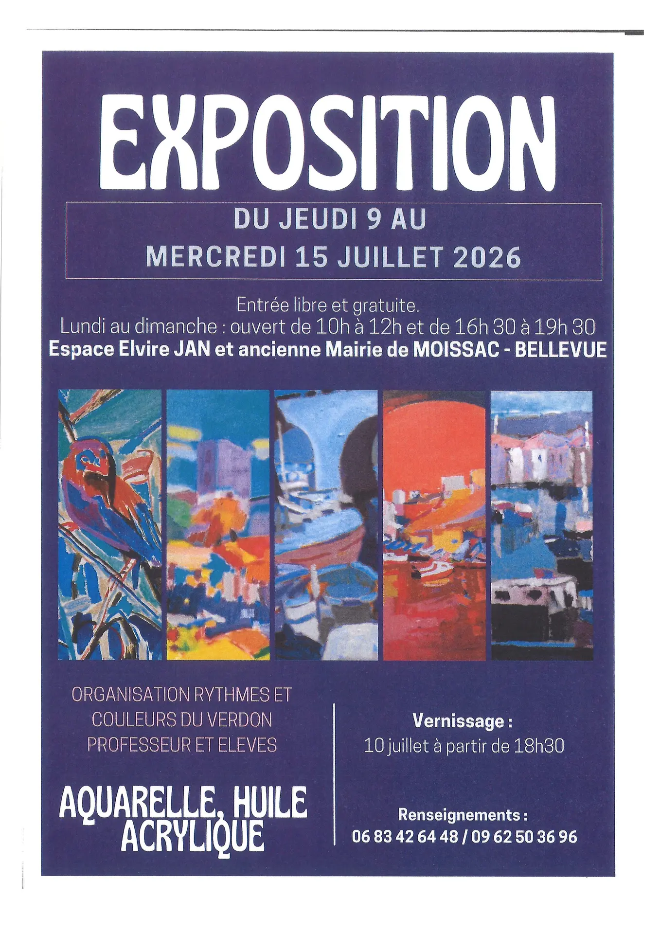 Exposition "Rythmes et couleurs du Verdon"
