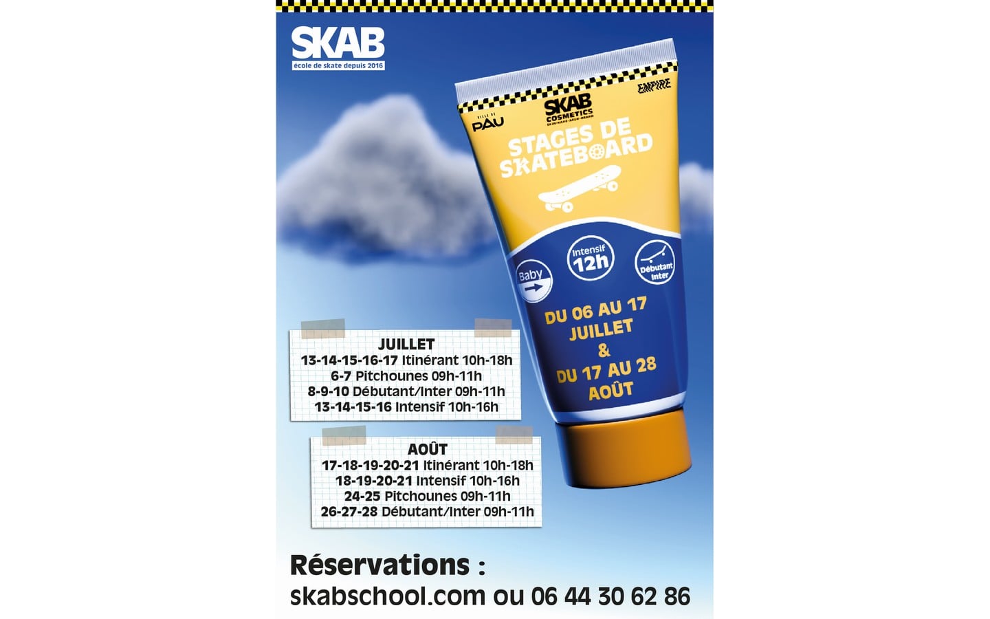 SKAB school - Stage skateboard intensif