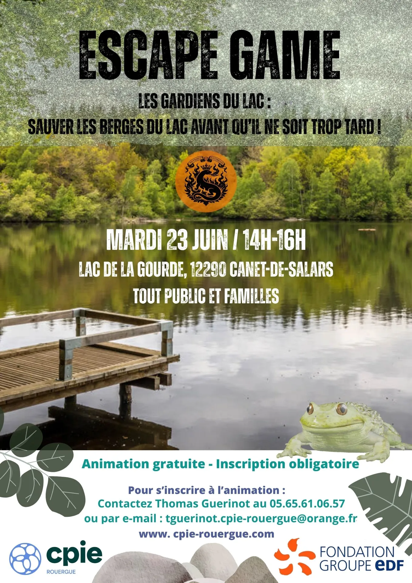 Escape game au lac de la Gourde