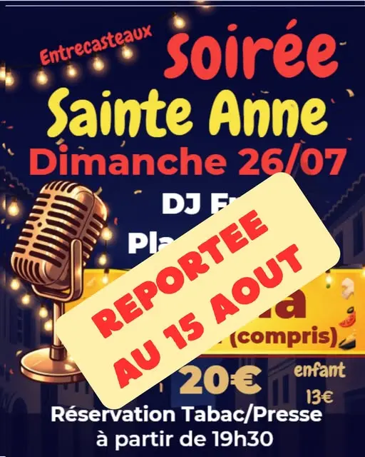 Repas : Paëlla | Fête de la Sainte Anne