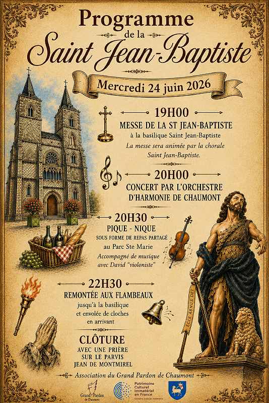 Programme de la Saint Jean-Baptiste 2026