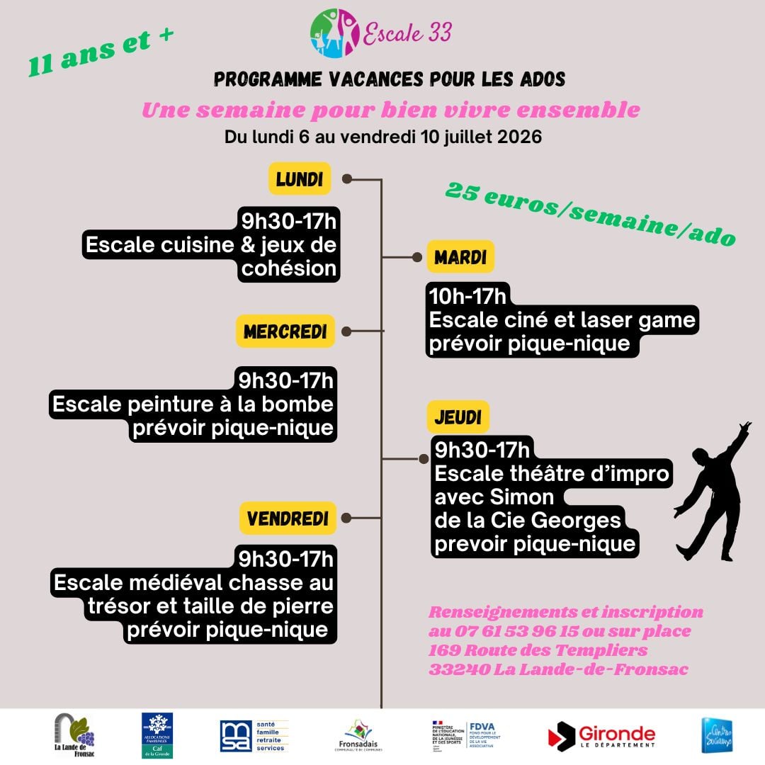 Semaine ados juillet 2026