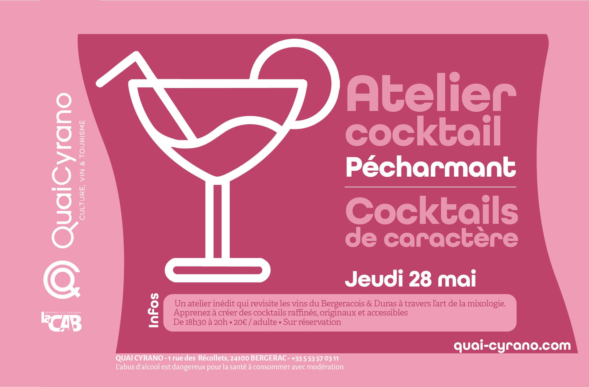 Atelier cocktail | Pécharmant : Cocktails de caractère