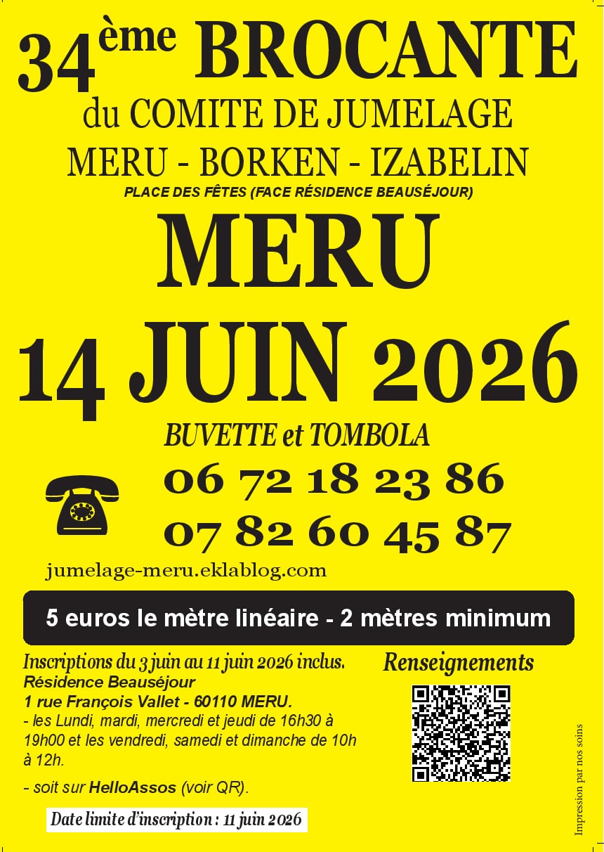 34eme brocante Comité de jumelage Méru-Borken-Izabelin