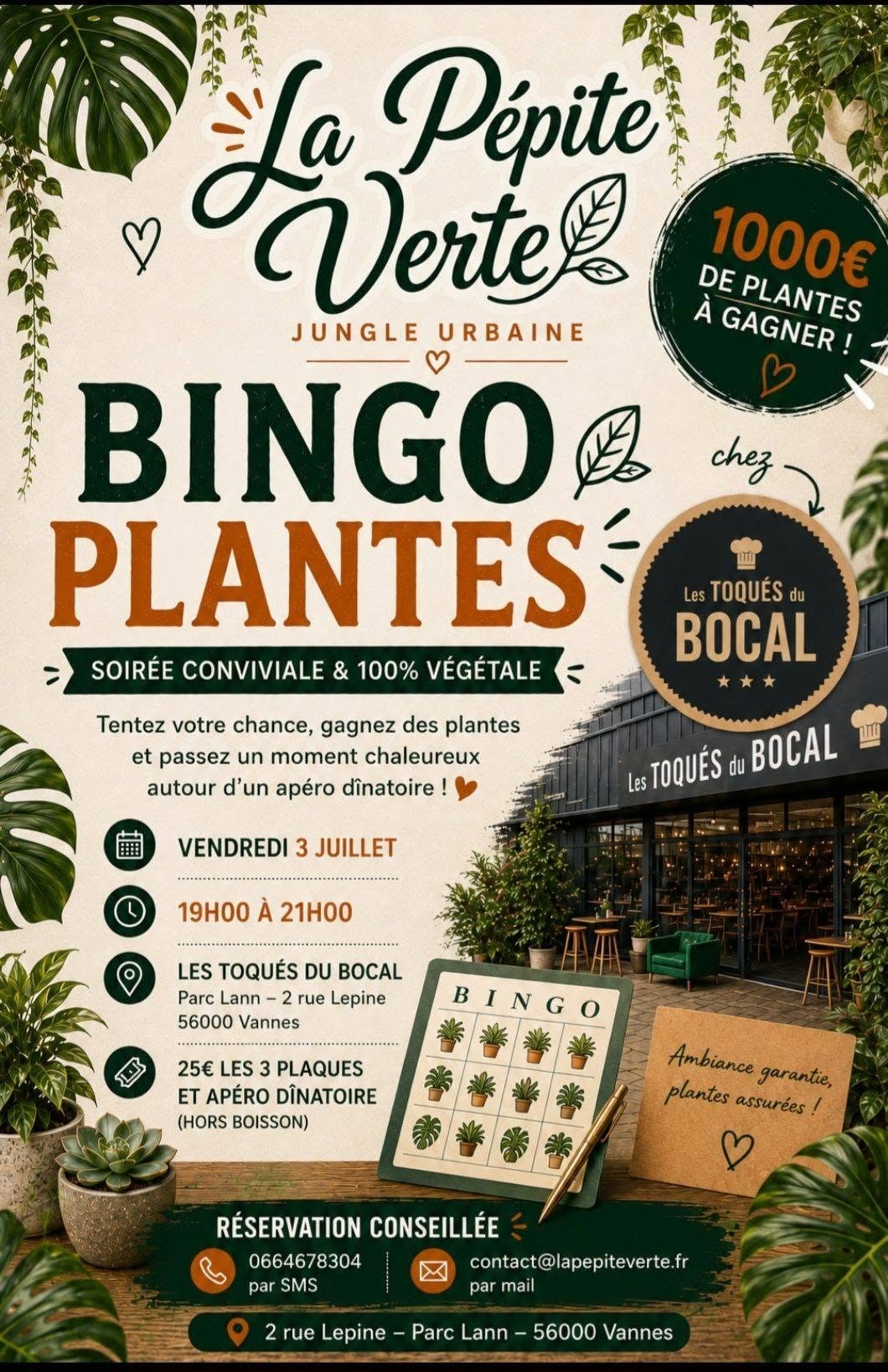 Bingo Plantes - Soirée conviviale & 100% végétale