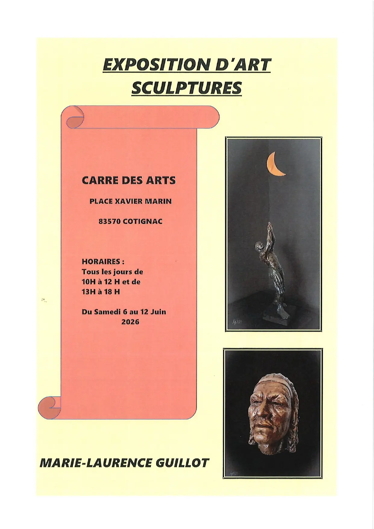 Exposition : Marie-Laurence GUILLOT - Art sculptures