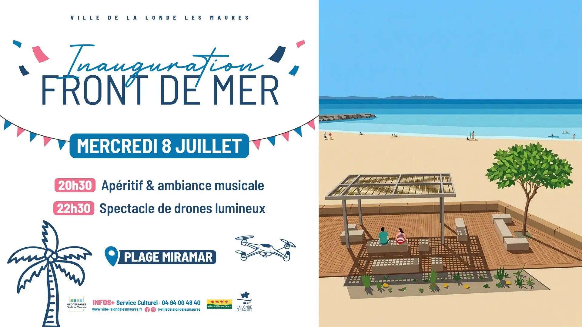 Inauguration du Front de Mer avec spectacle de drones