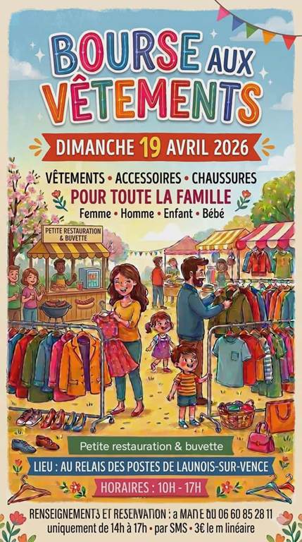 Bourse aux vêtements au Relais de Poste