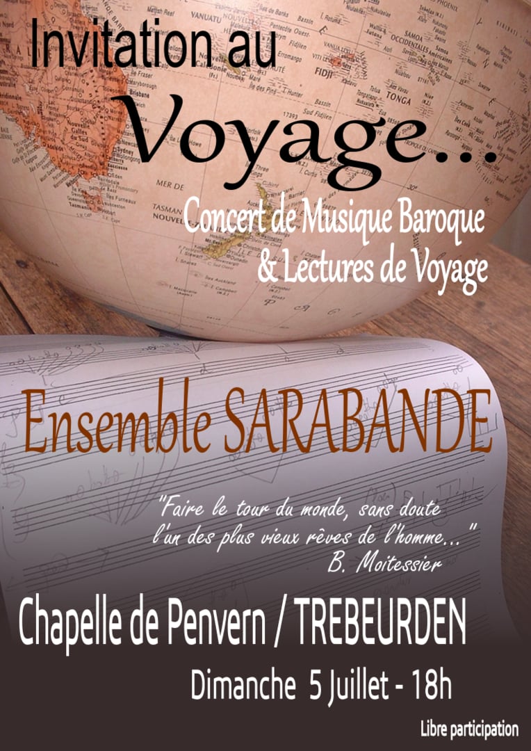 Invitation au voyage – Concert de Musique Baroque et Lectures de voyage