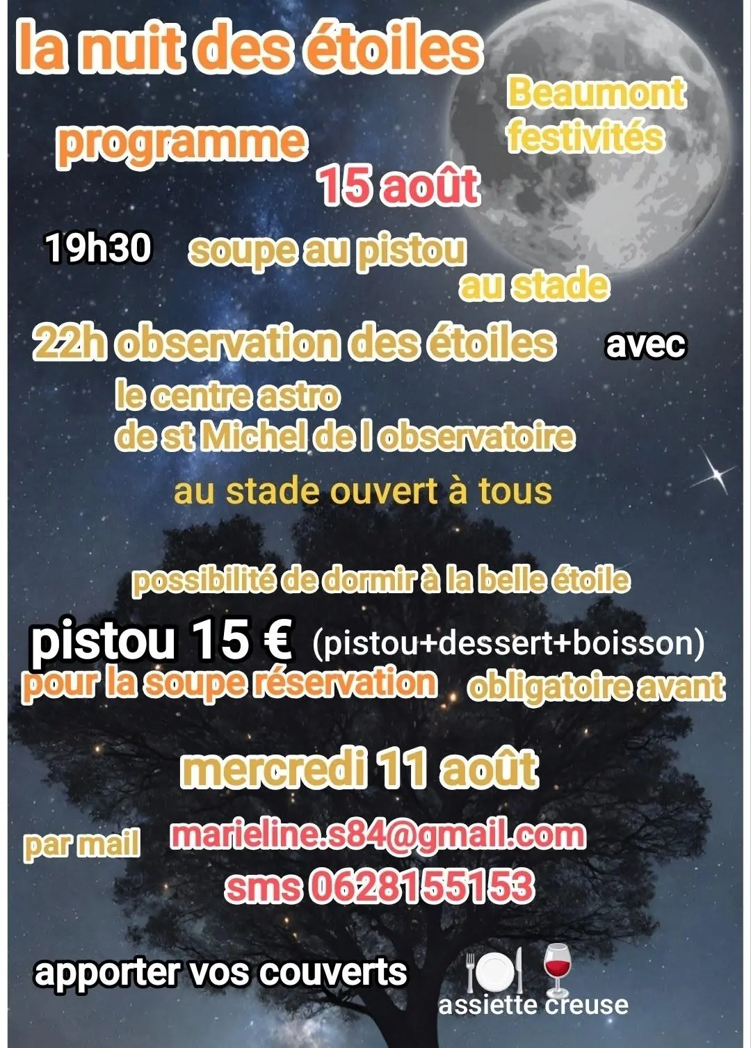 La nuit des étoiles à Beaumont de Pertuis