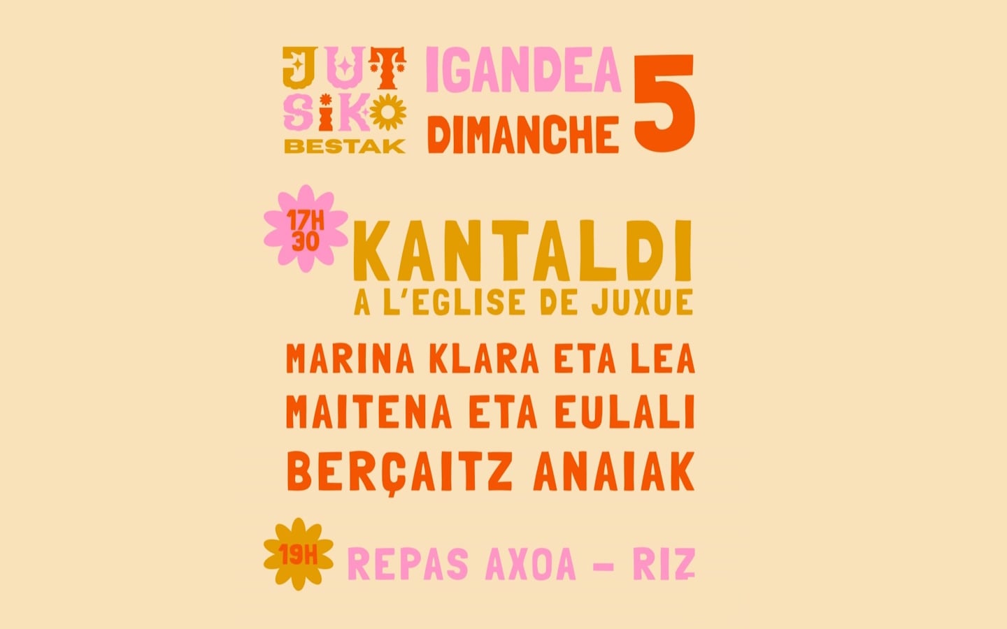 Fêtes du village : kantaldi et repas axoa