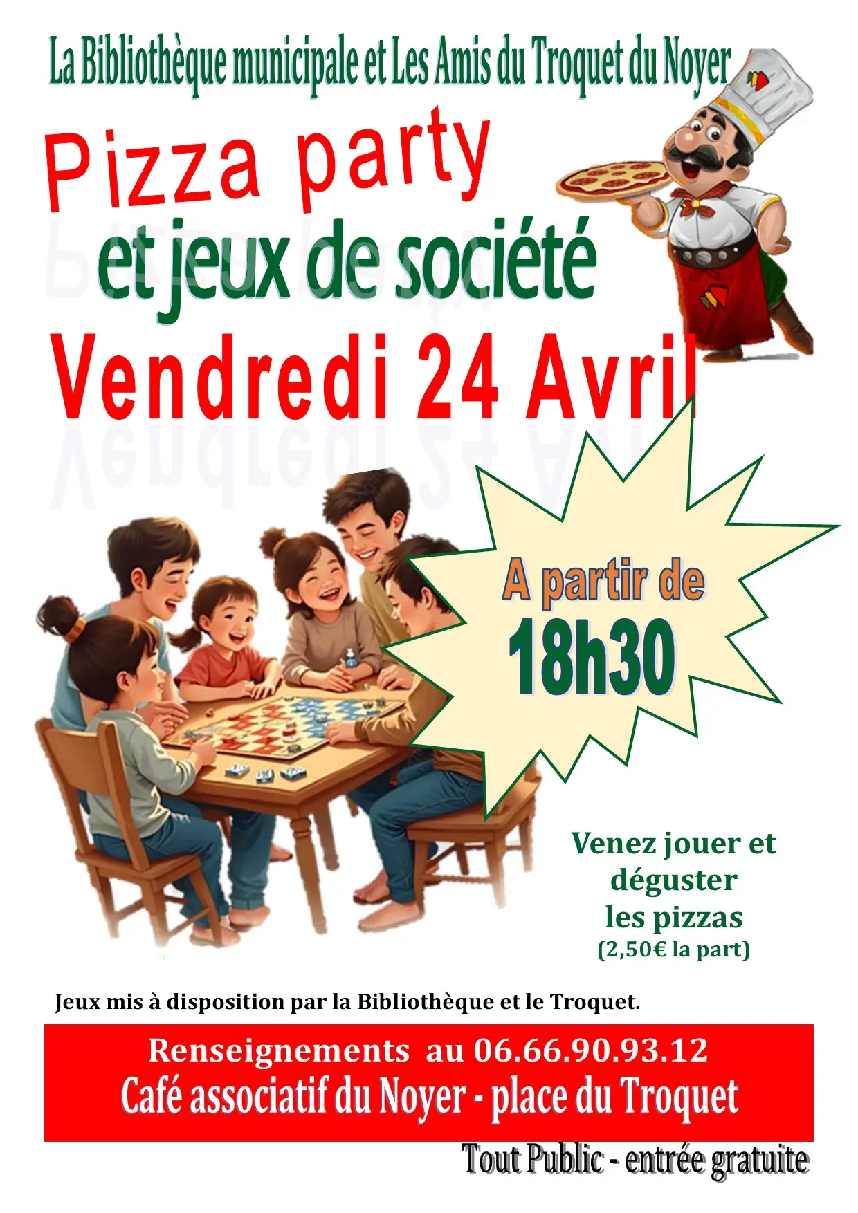 Pizza party et Jeux de société