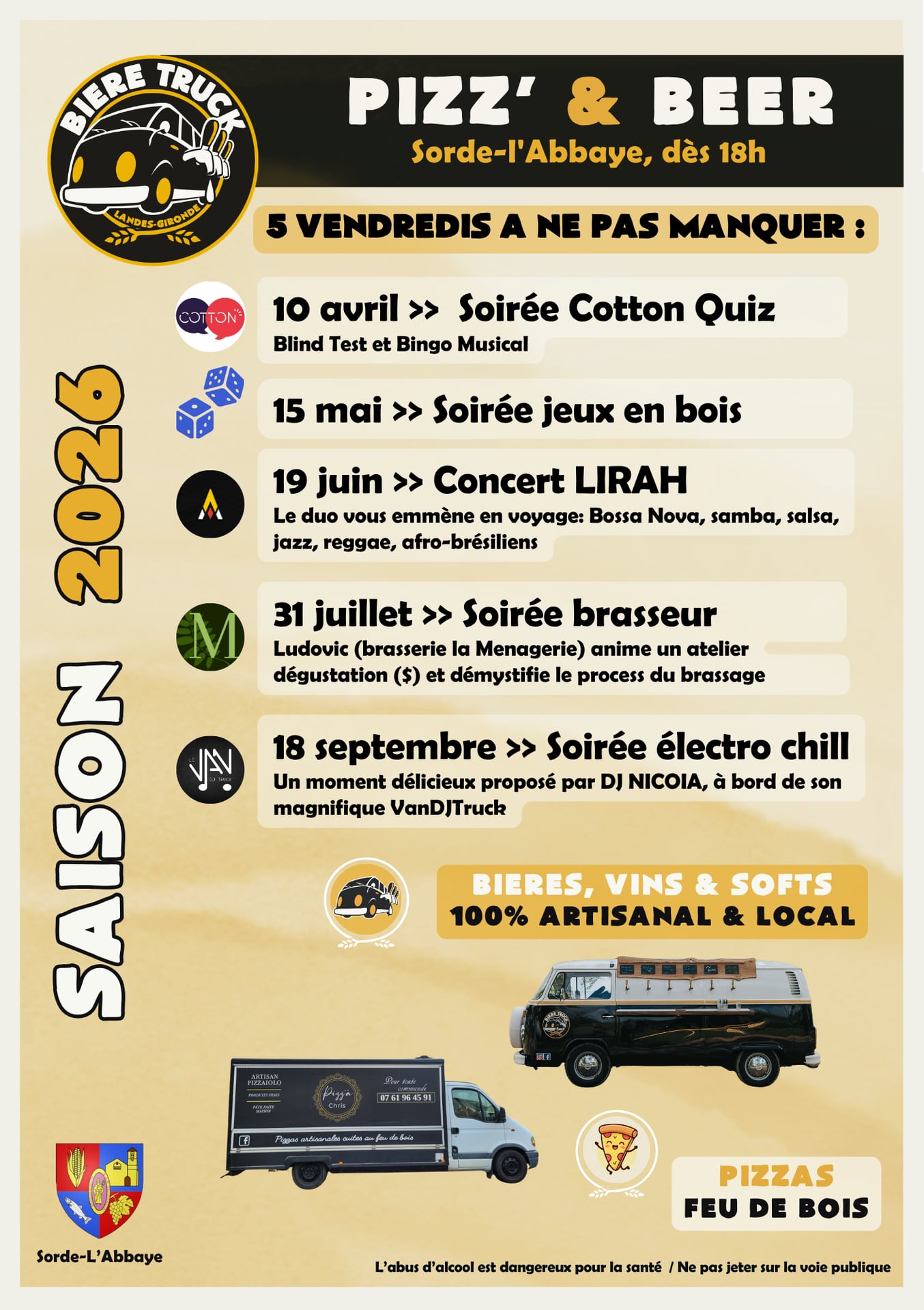 Les Pizz' & Beer du Vendredi : Concert de Lirah