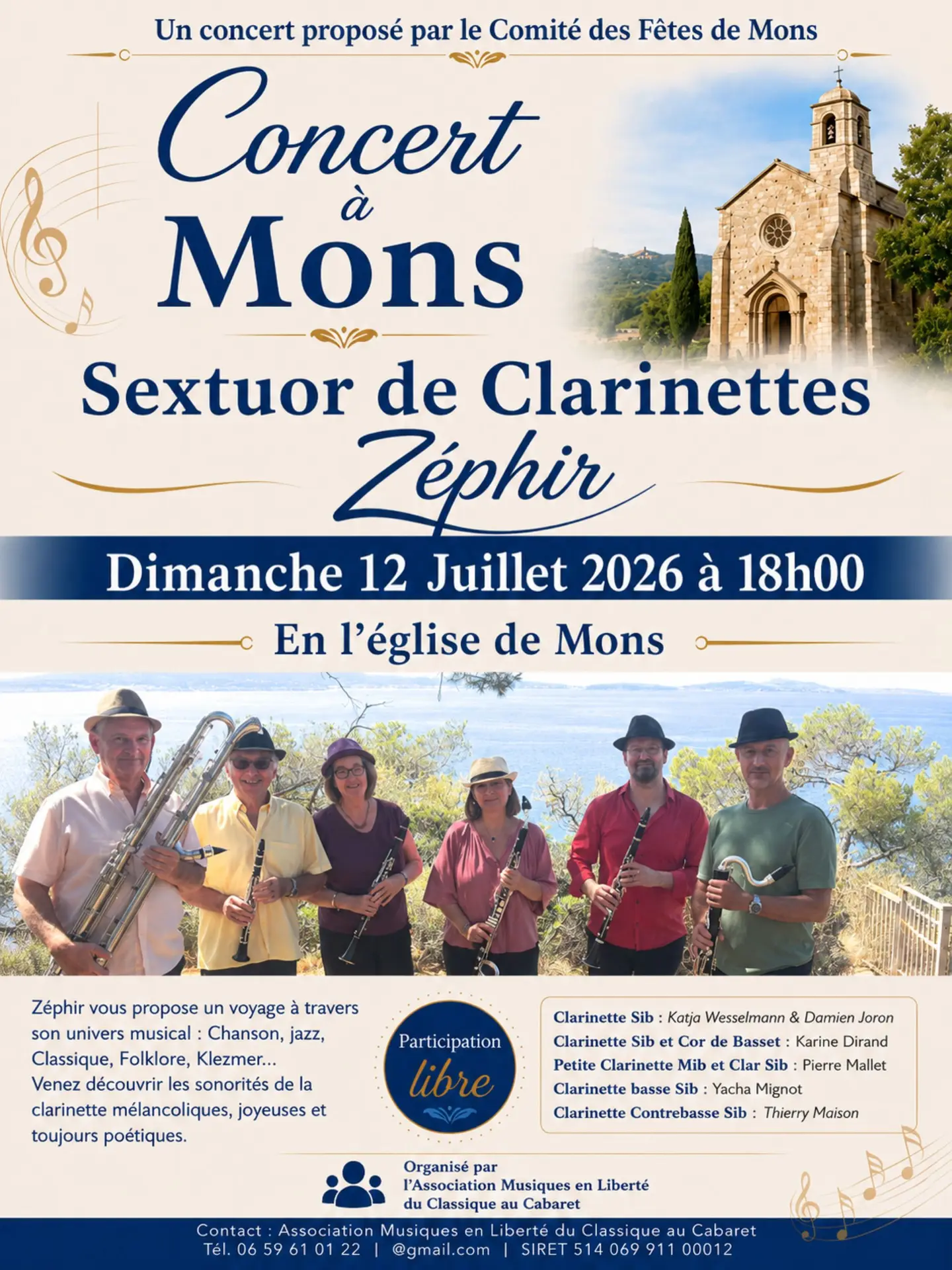 Concert de clarinettes- Sextuor Zéfir