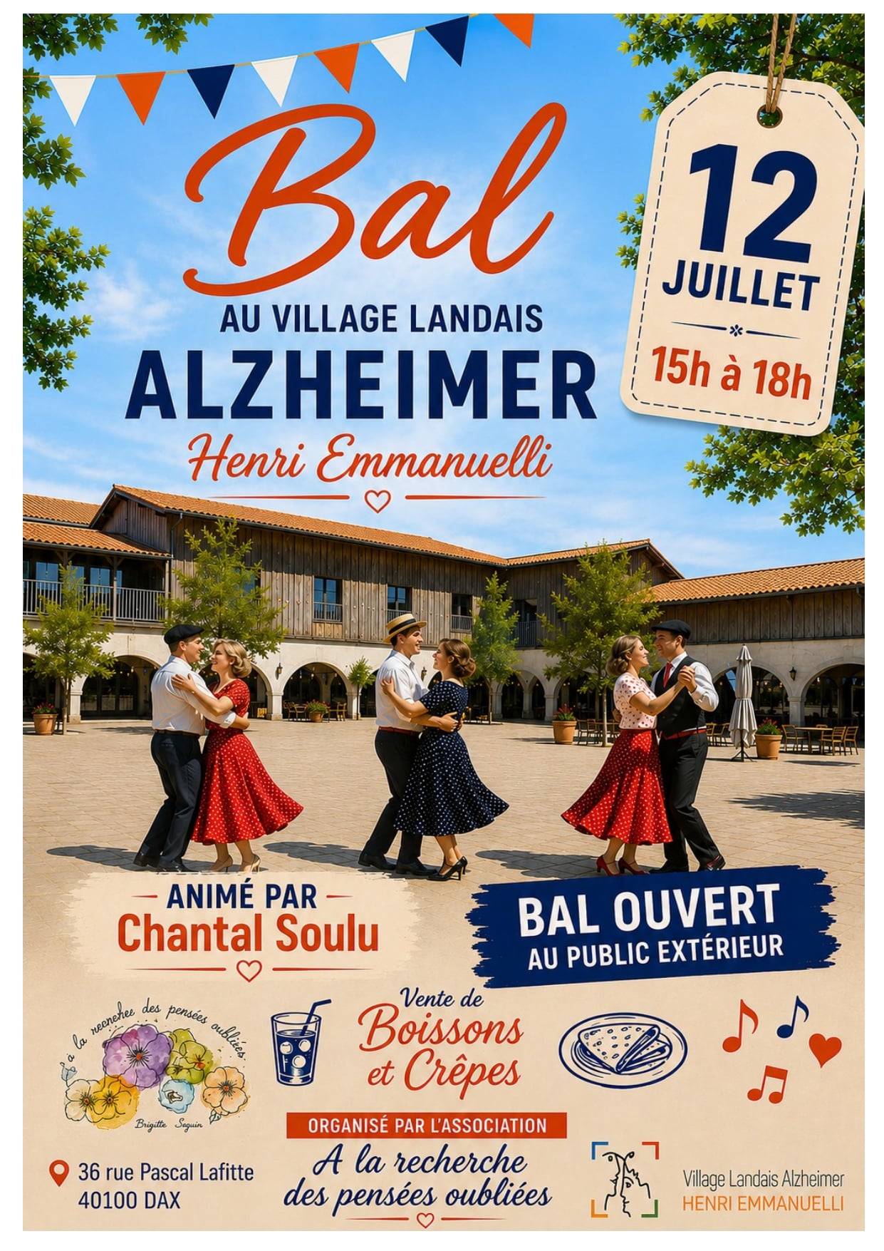 Bal du village landais alzheimer Henri-Emmanuelli