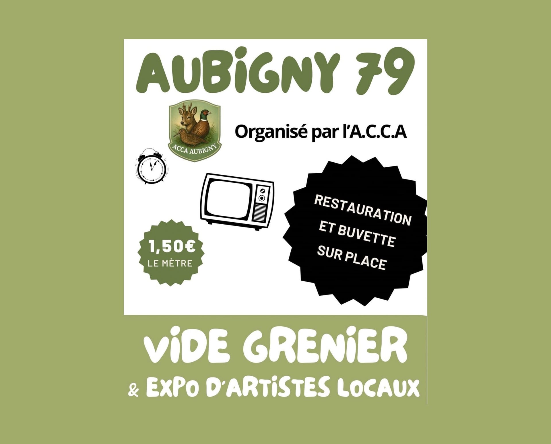 AUBIGNY : Vide-grenier et expo d'artistes