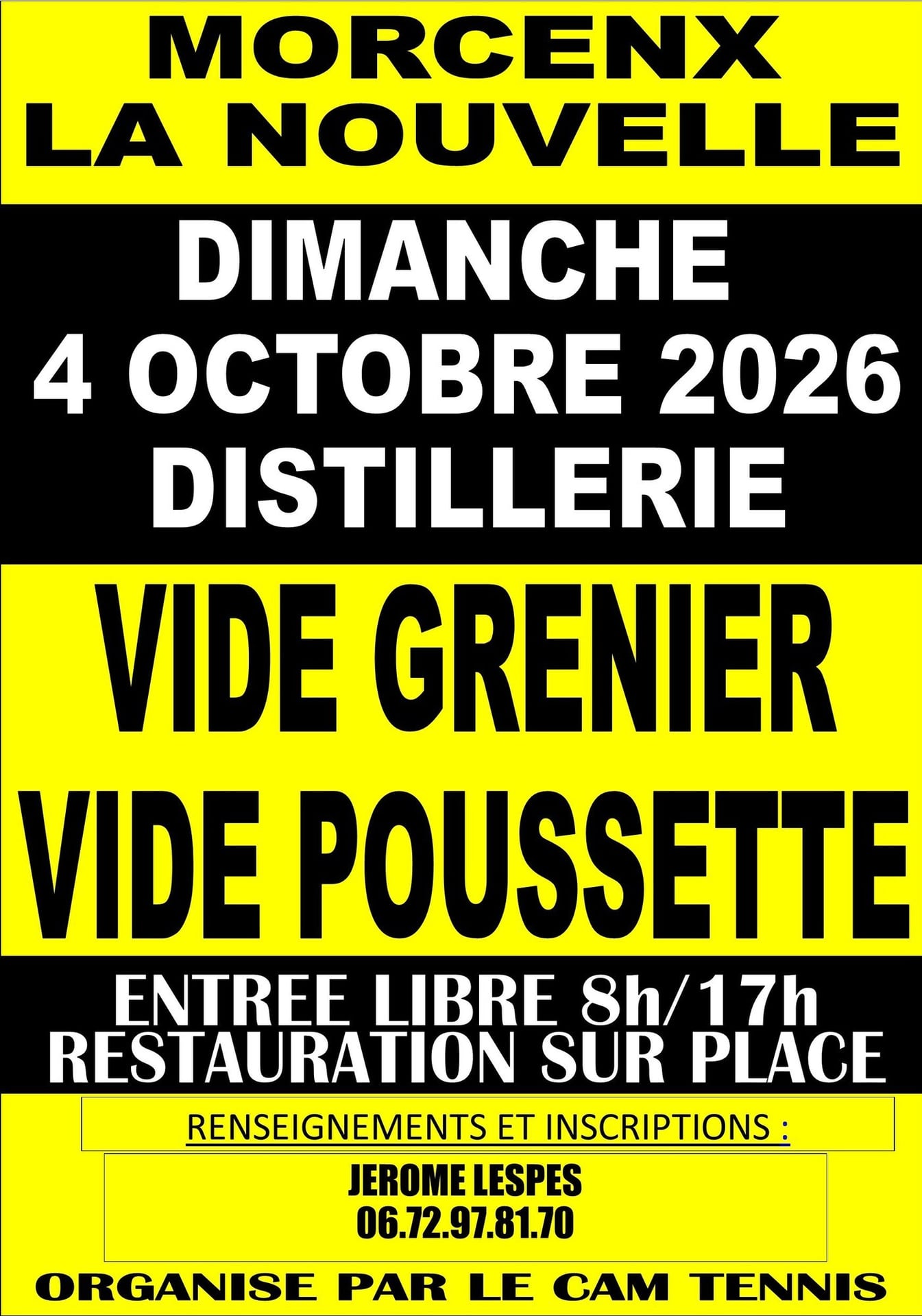 Vide grenier, vide poussette - CAM Tennis