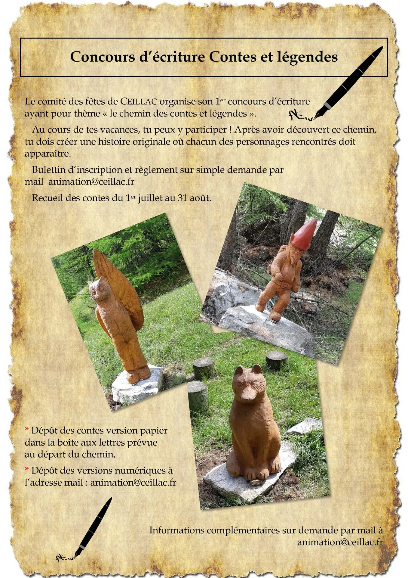 Concours d'écriture Contes et légendes