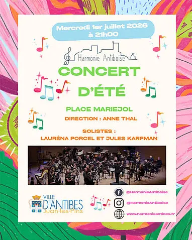 Concert d'été de l'Harmonie Antiboise