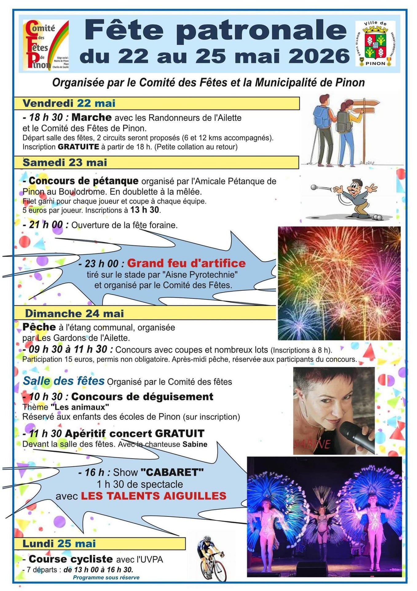 Fête Patronale du 22 au 25 Mai à Pinon