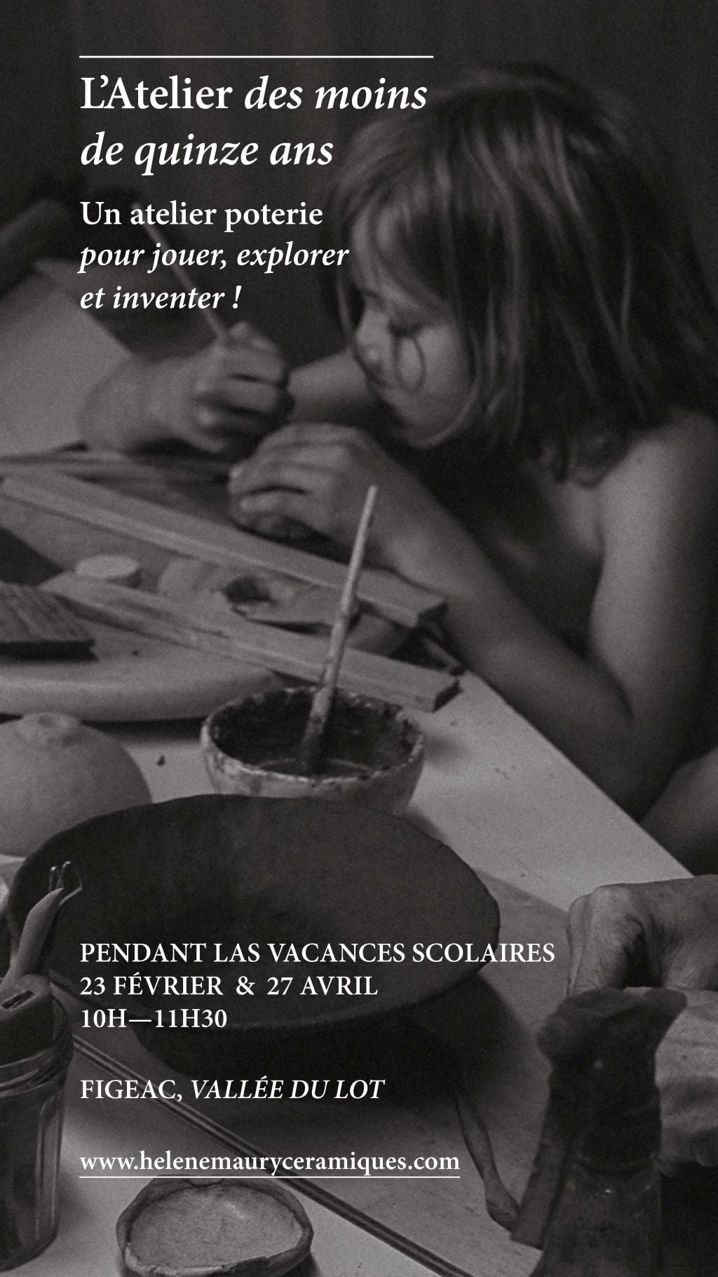 Ateliers poterie enfants, à Figeac