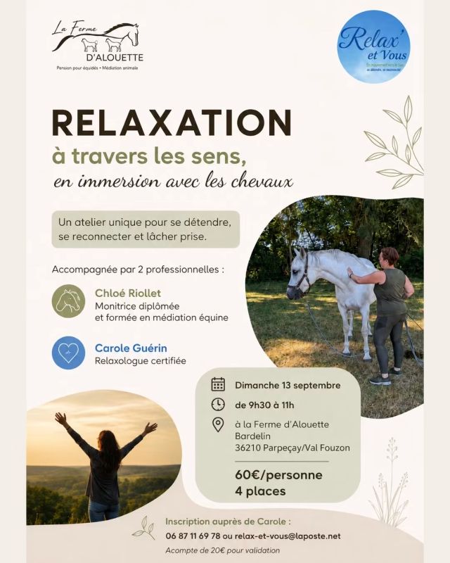 Atelier de relaxation à la ferme d'Alouette
