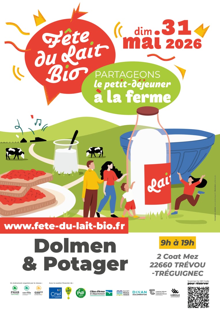Fête du Lait Bio à Dolmen & Potager