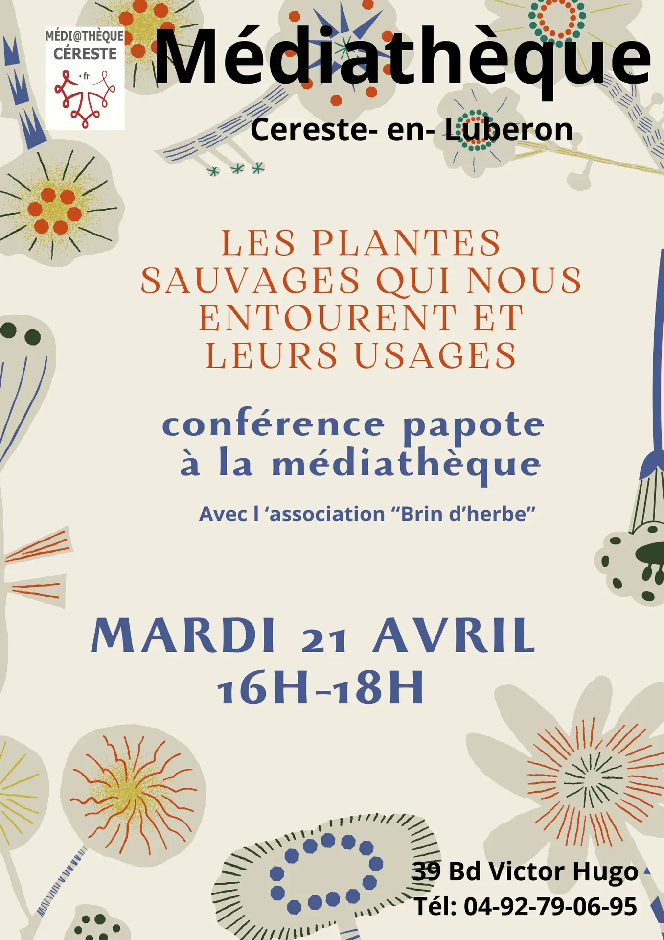 Conférence, papote à la médiathèque