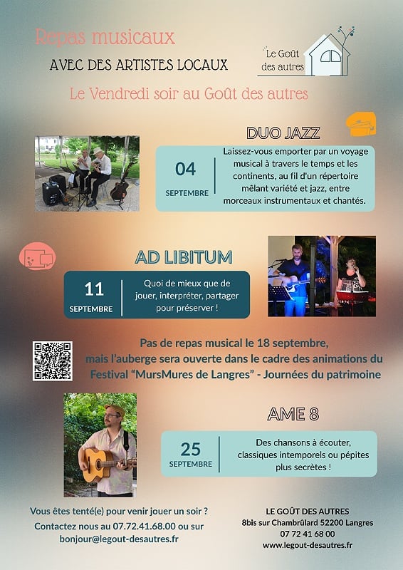 Repas musicaux - Duo Jazz