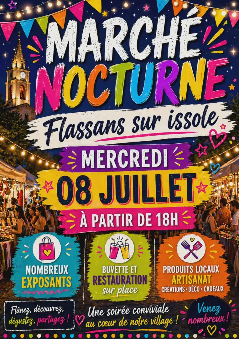 Marché nocturne à Flassans