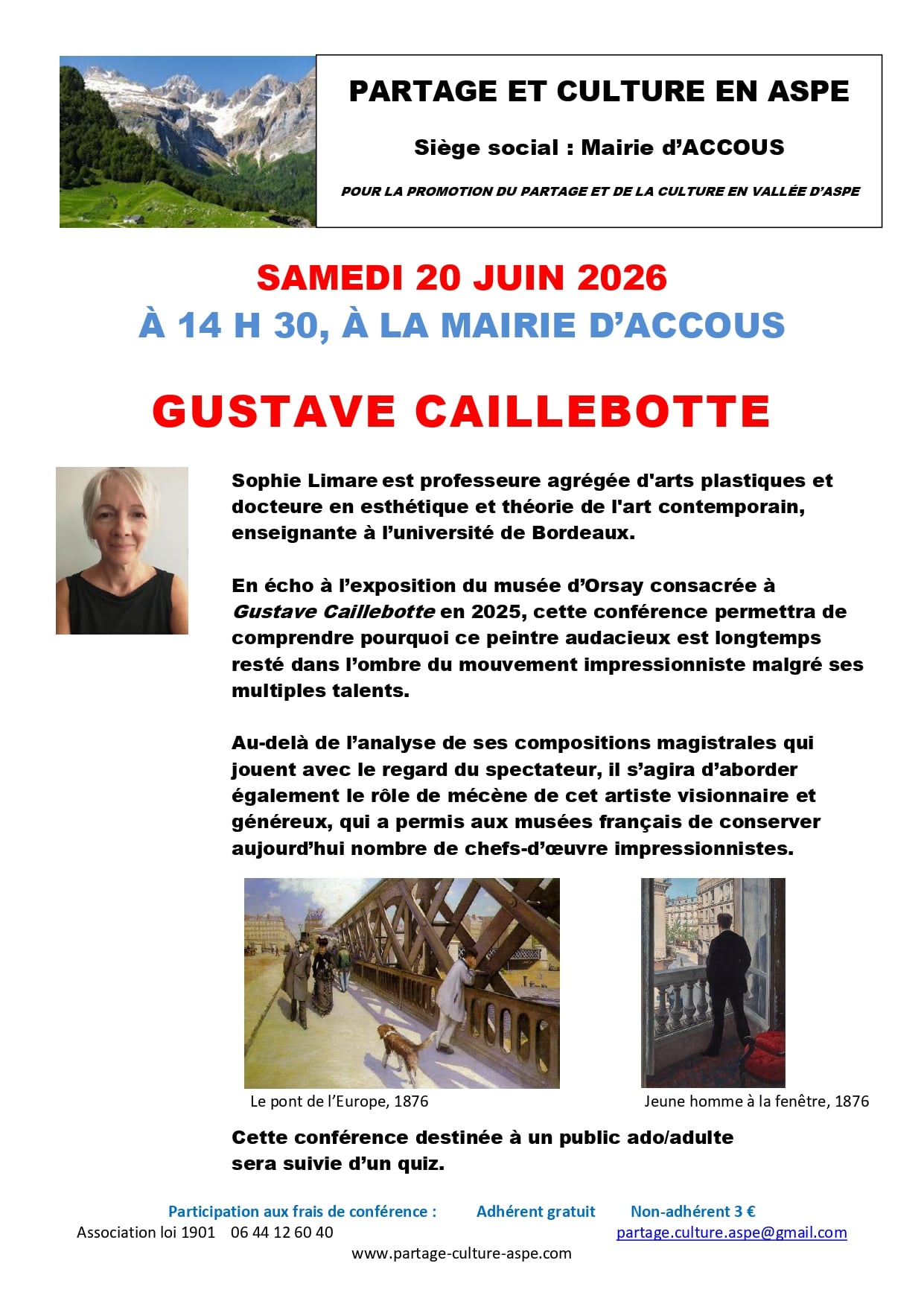 Conférence partage et culture :  Gustave Caillebote