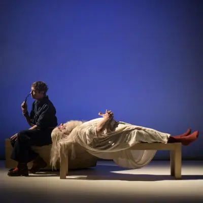 "Meat me in Paradise" spectacle de la Compagnie Massimo Furlan & Claire de Ribaupierre avec Vinciane Despret et Pierre-Olivier Dittmar — Les Estivales du Haut-Calavon