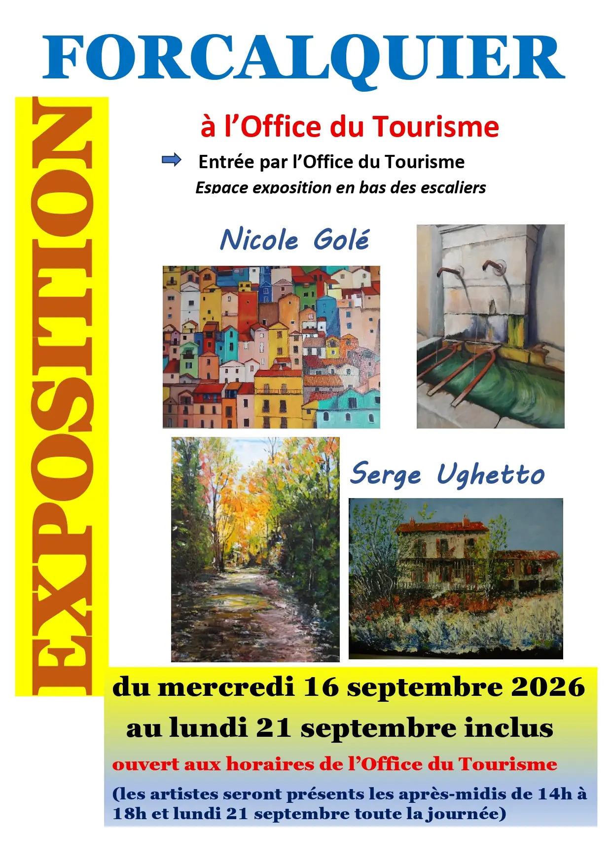 Exposition peinture Nicole Golé / Serge Ughetto
