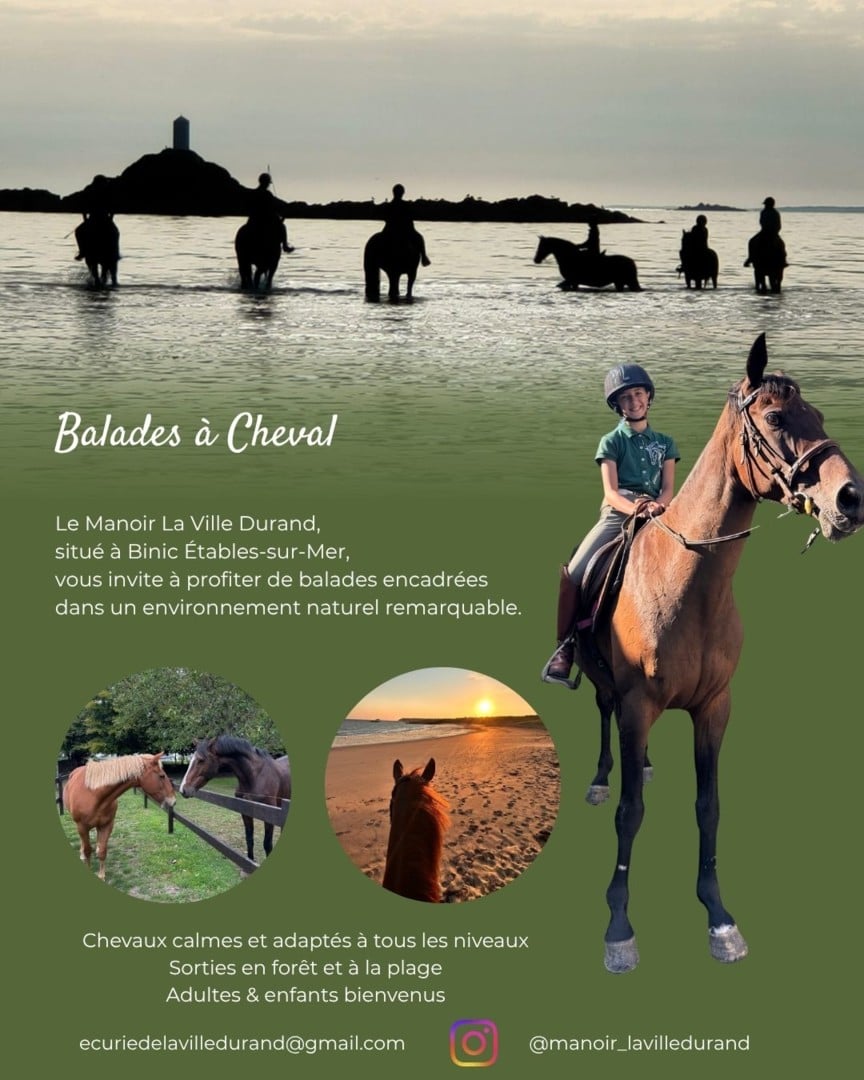 Balade à cheval au départ du Manoir La Ville Durand