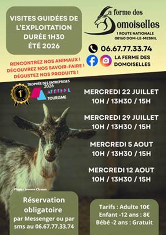 Visite guidée exploitation familiale : La ferme des Domoiselles - Copie