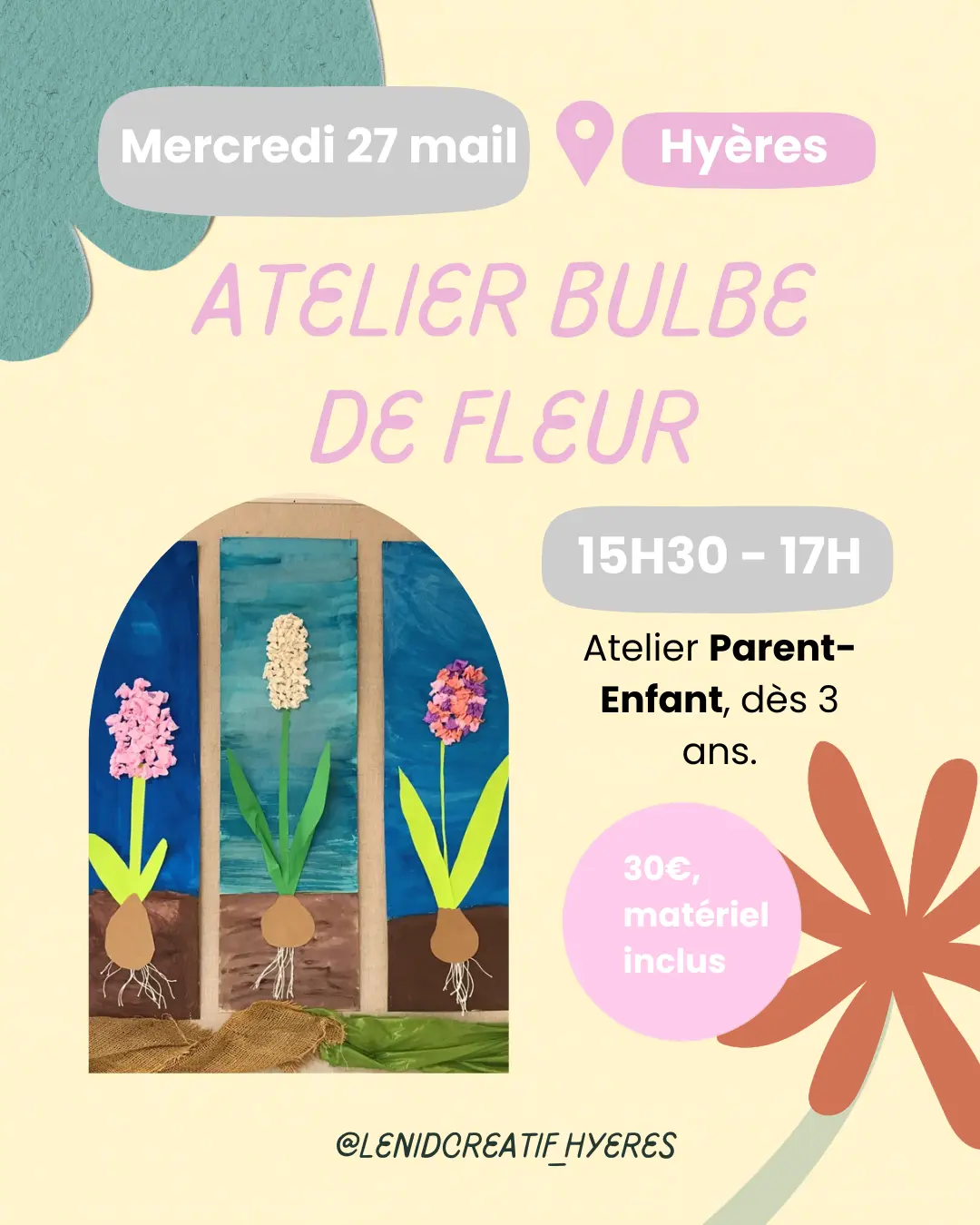 Atelier créatif enfant : Atelier parent-enfant bulbe de fleurs