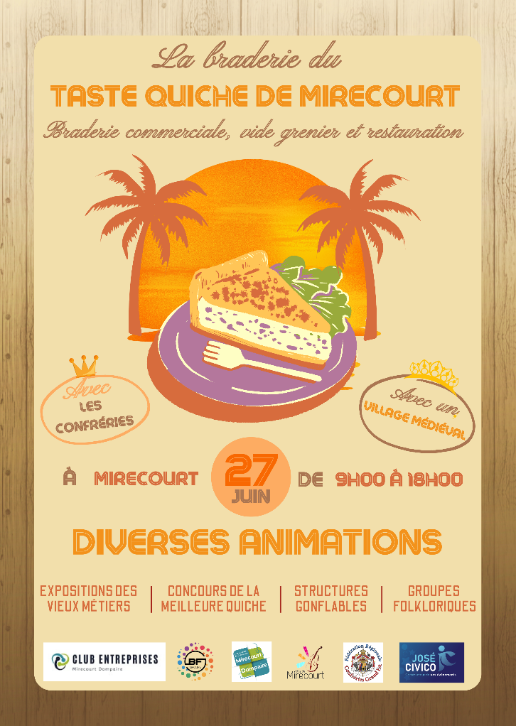 Braderie de la Taste Quiche de Mirecourt