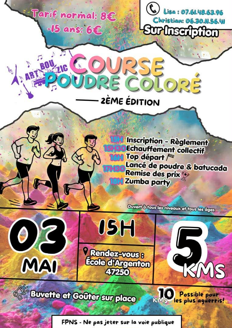 Course poudre colorée 2° édition