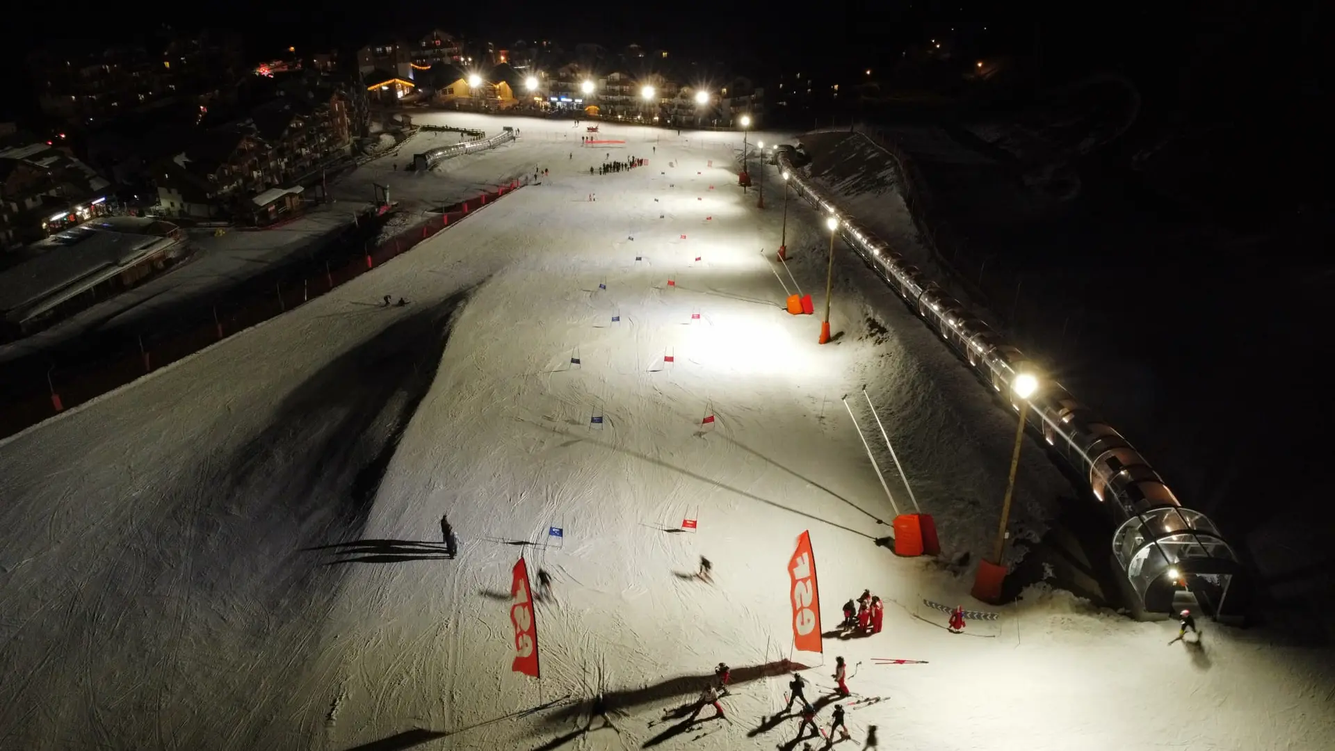Féeries d'hiver : ski nocturne sur piste éclairée