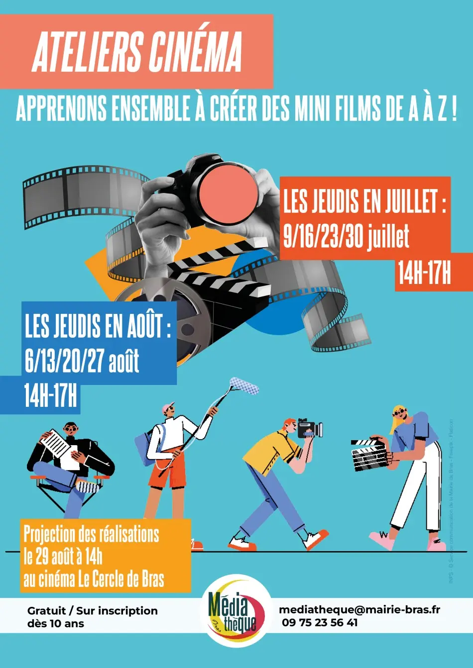 Atelier : Cinéma ( à partir de 10 ans)