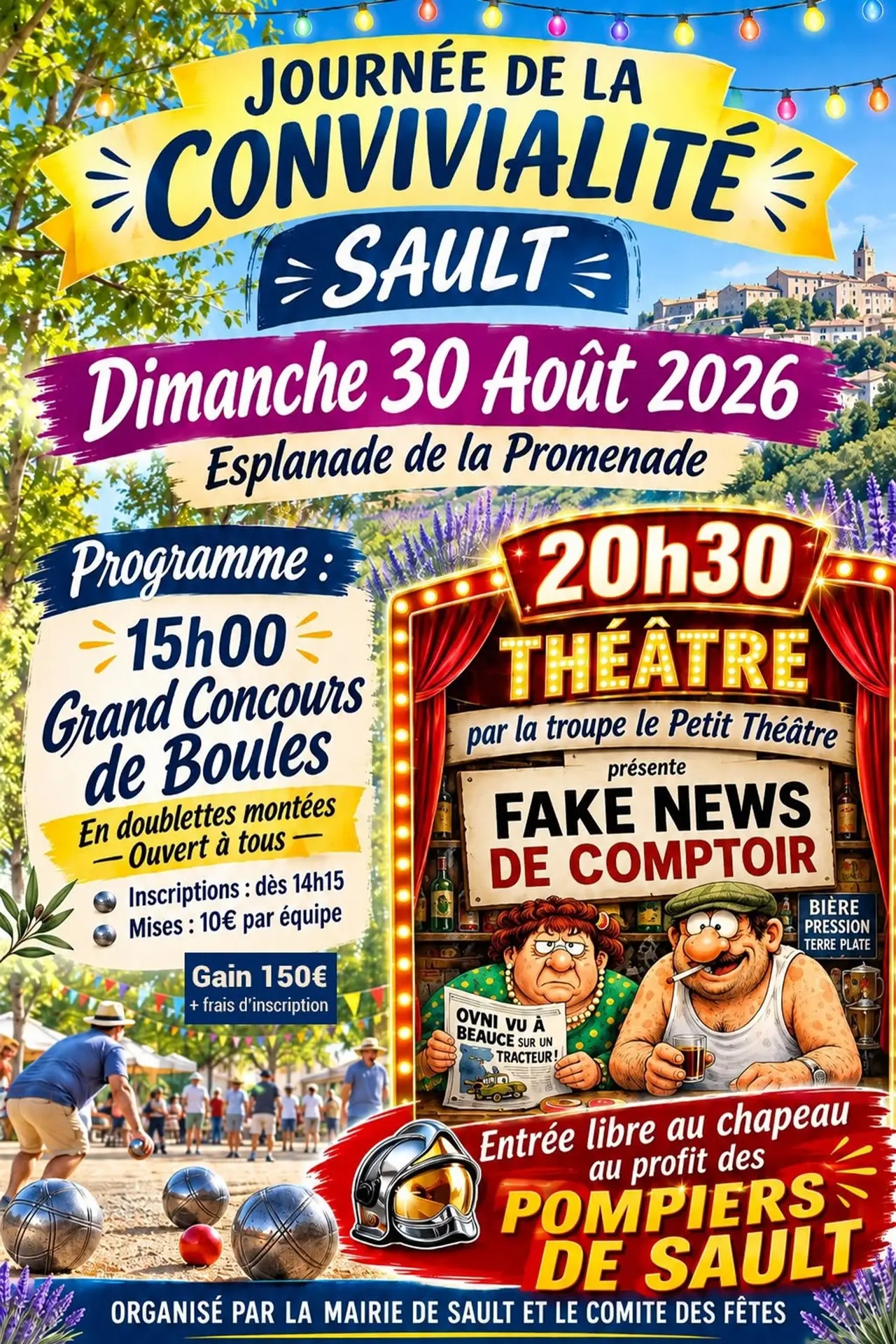 Journée de la convivialité - Concours de boules et Théâtre