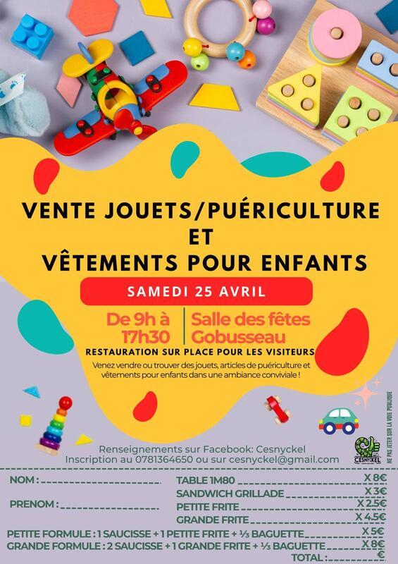 Vente jouets puériculture et vêtements pour enfants
