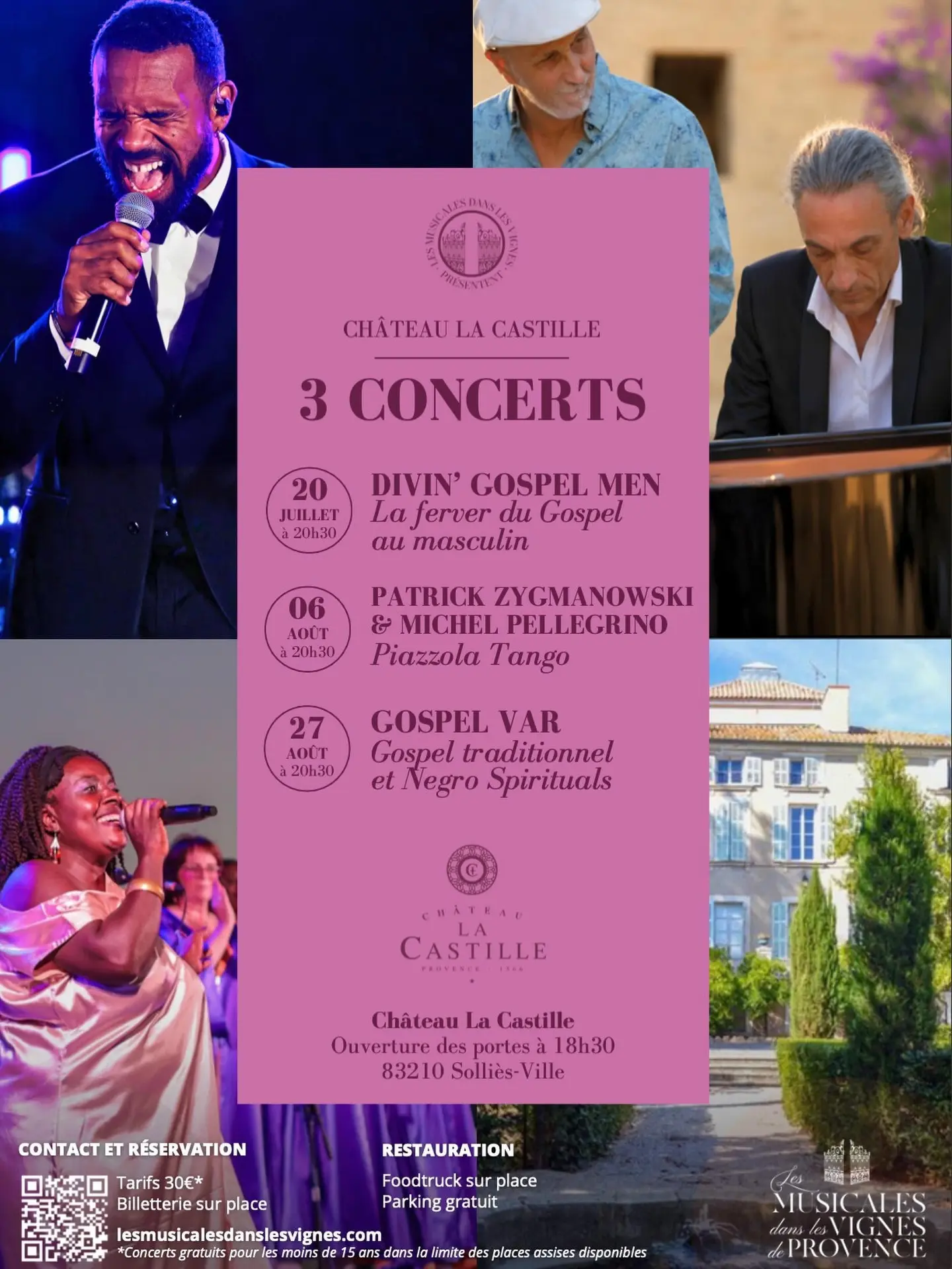 Les Musicales dans les vignes de Provence – "TANGO NUEVO" TANGO & JAZZ