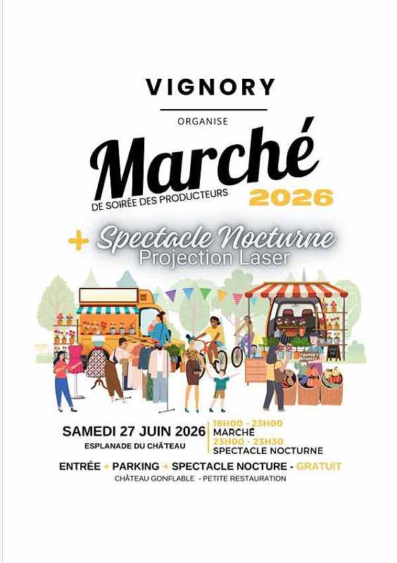Marché de soirée des producteurs à Vignory