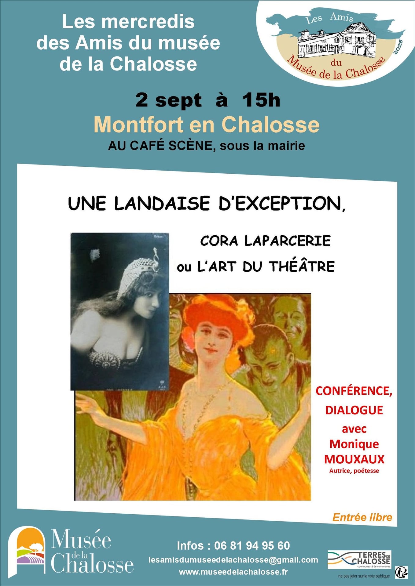 Une landaise d'exception, Cora Laparcerie ou l'art du théâtre