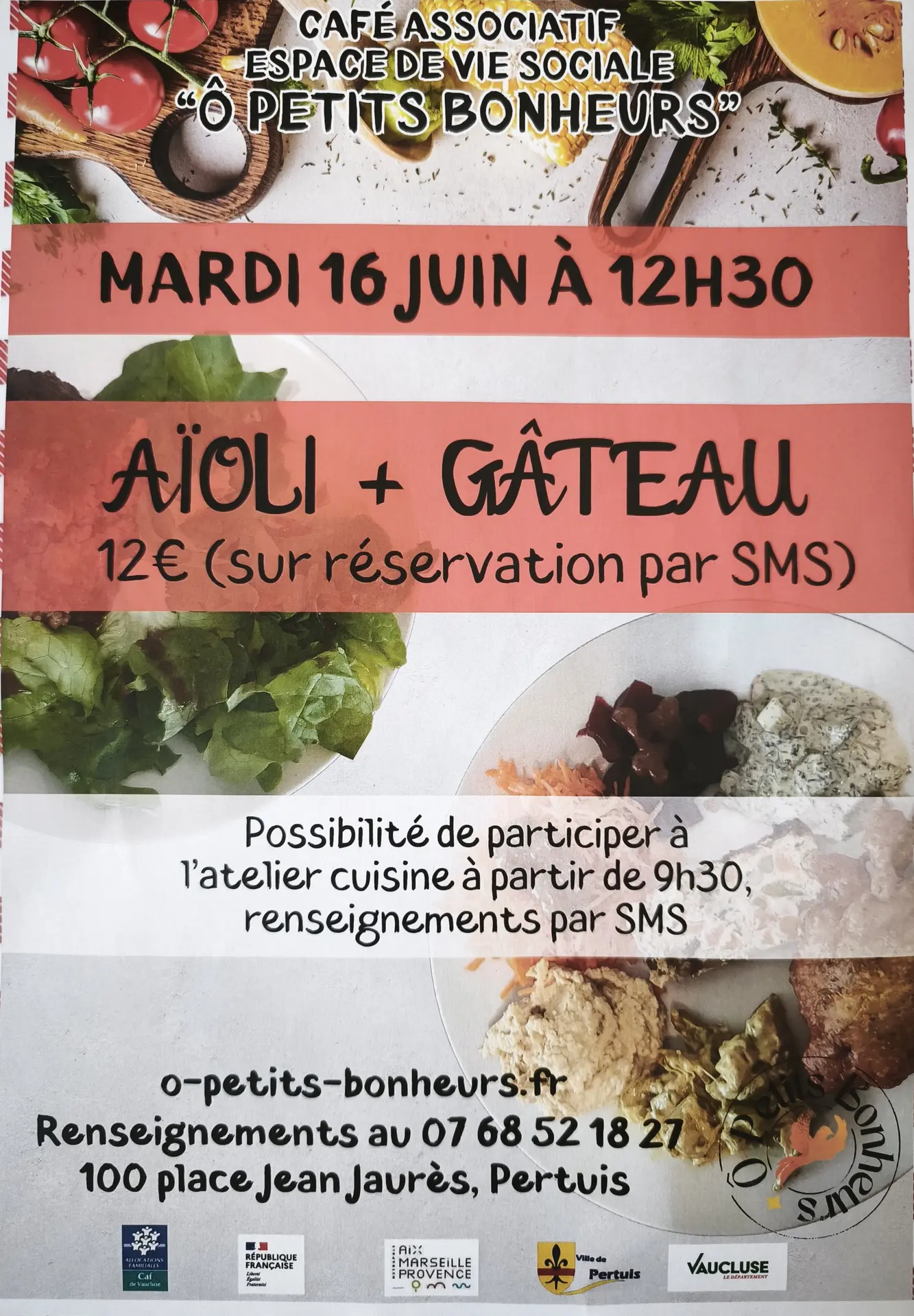 Aîoli et gâteau au café "ô petits bonheurs"