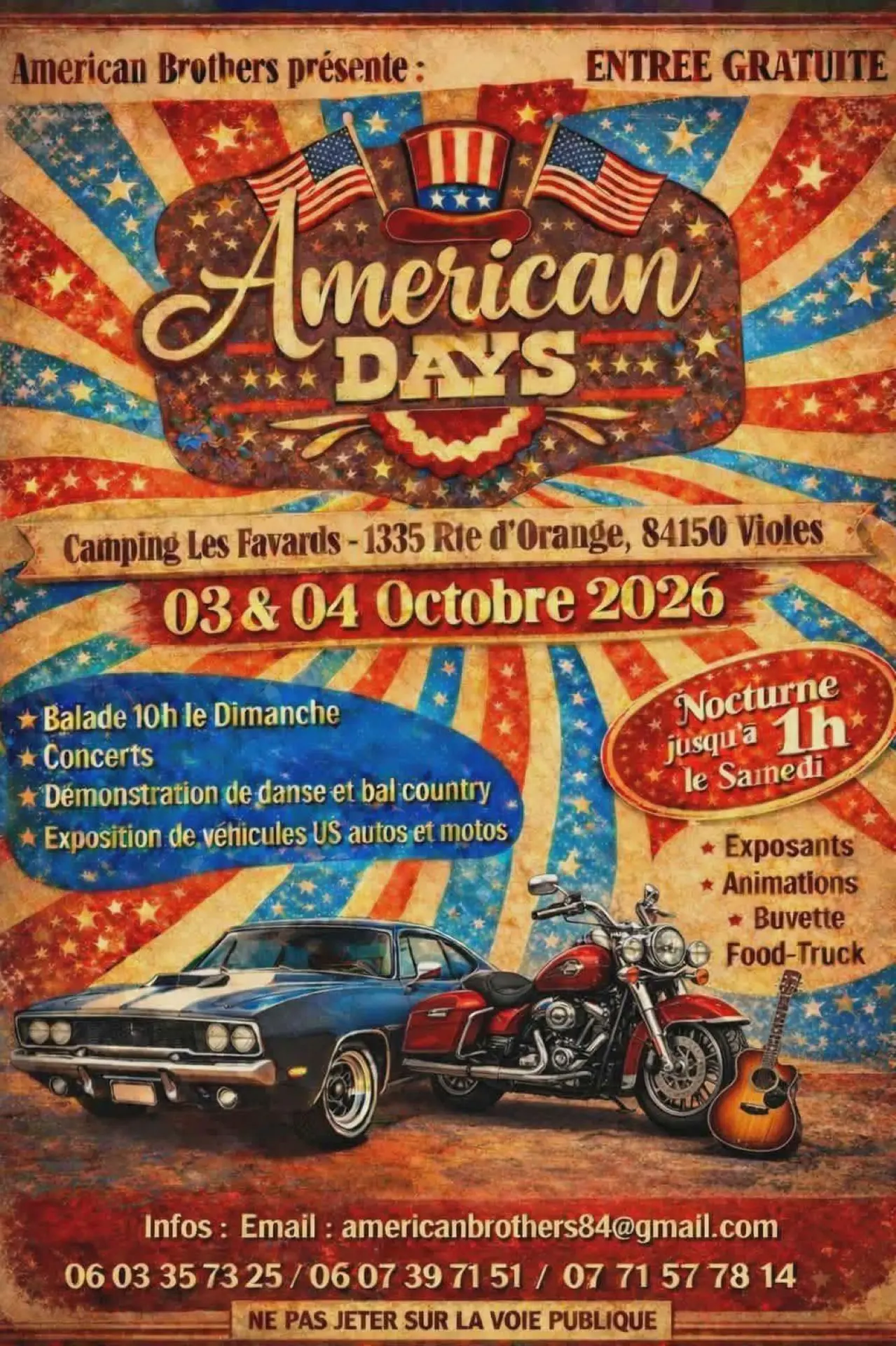 American Days au Camping des Favards