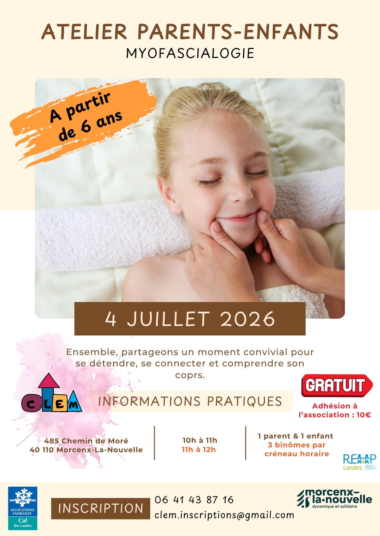 Atelier Parent-Enfant Myofascialogie / CLEM