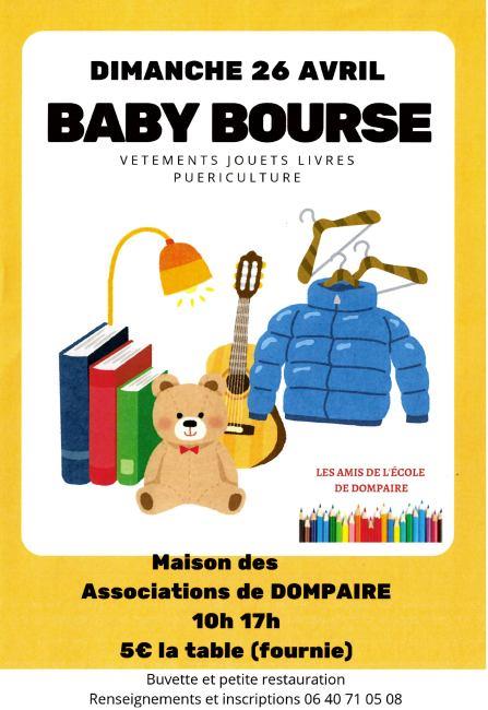 Baby bourse aux vêtements, jeux et livres