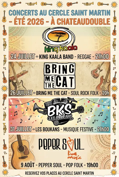 Concerts au cercle saint martin